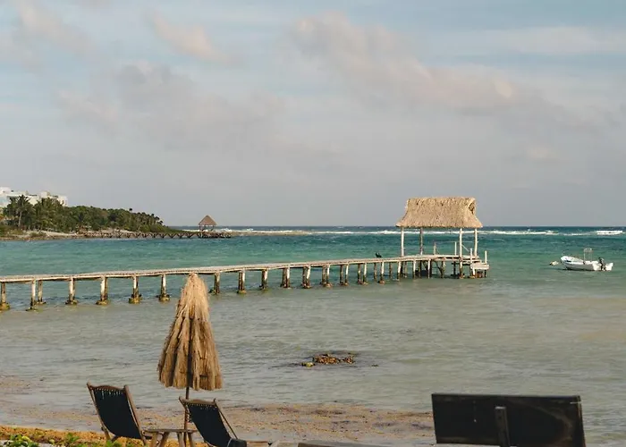 Beachfront 3br With Private Rooftop And Lounge Pool, Tankah Bay Apartamento Tulum