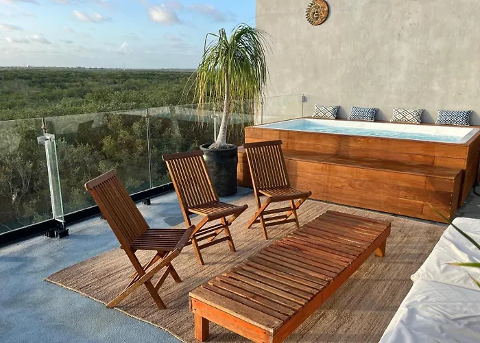 Beachfront 3br With Private Rooftop And Lounge Pool, Tankah Bay Tulum