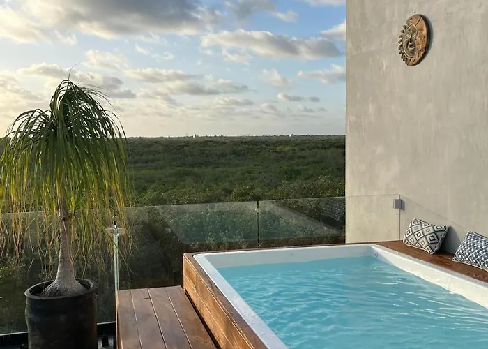 Beachfront 3br With Private Rooftop And Lounge Pool, Tankah Bay Apartamento Tulum